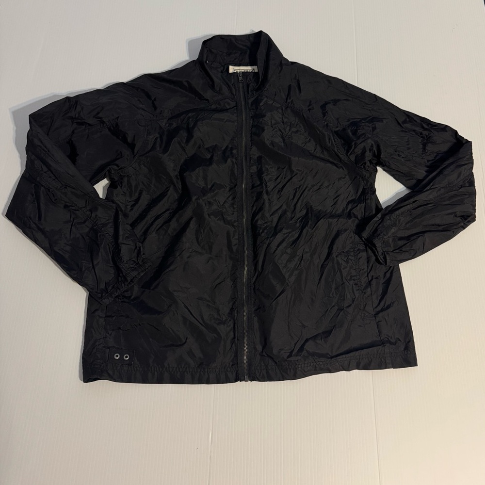 Vintage Converse One Star Black Windbreaker Jacket Men’s Large Y2K Full Zip 90s
